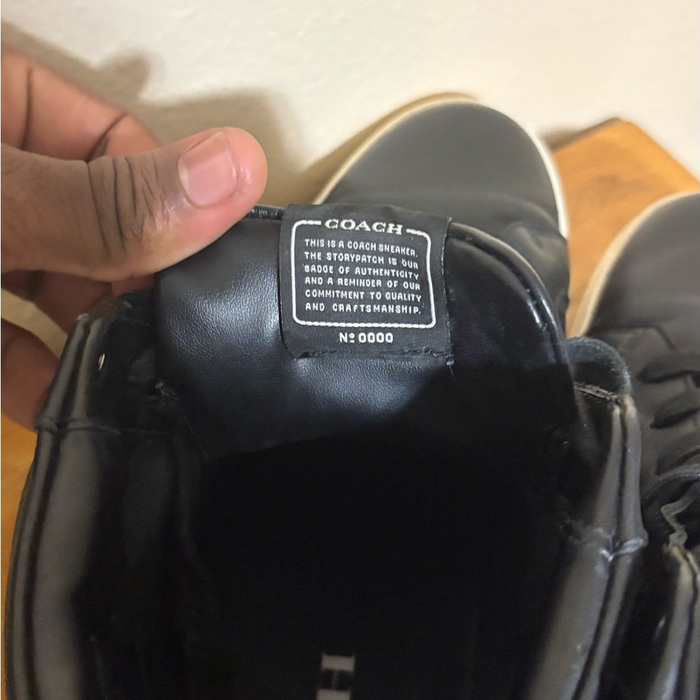 Coach Black and Gray High-Top Sneakers - Picture 3 of 6
